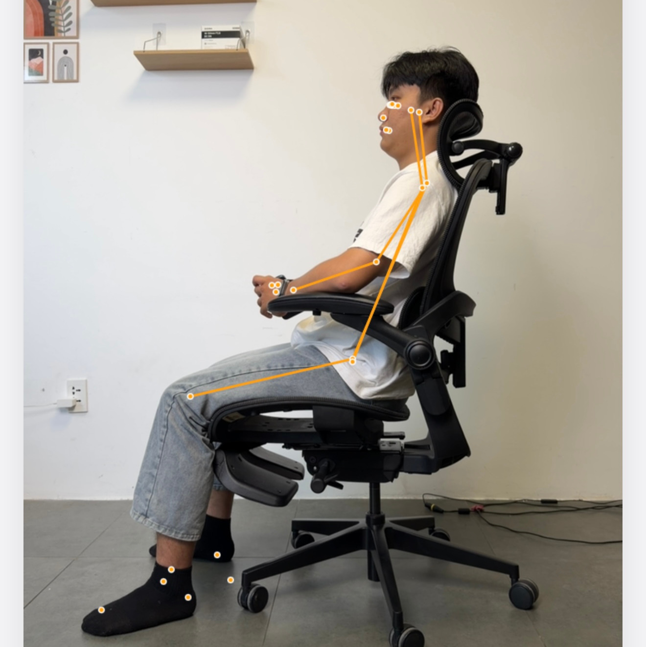 Hướng dẫn đặt camera - ngồi nghiêng 90°